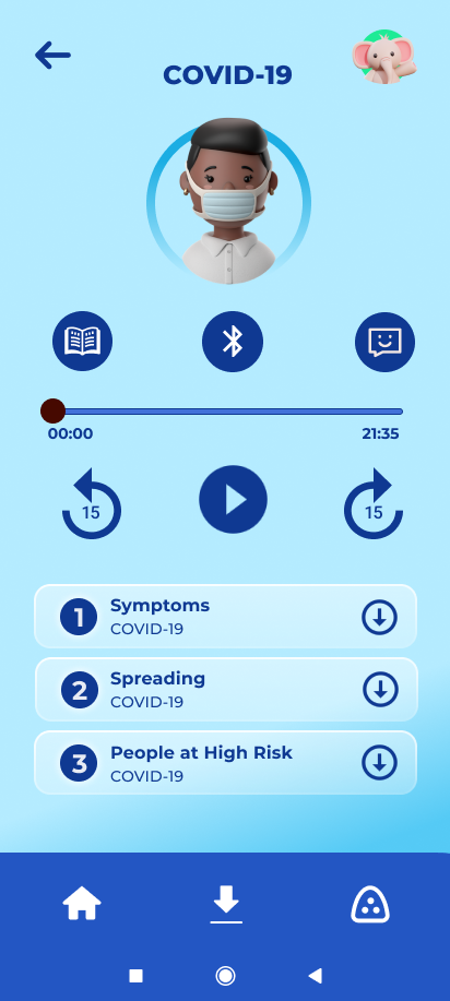 Amplio Companion App playback screen